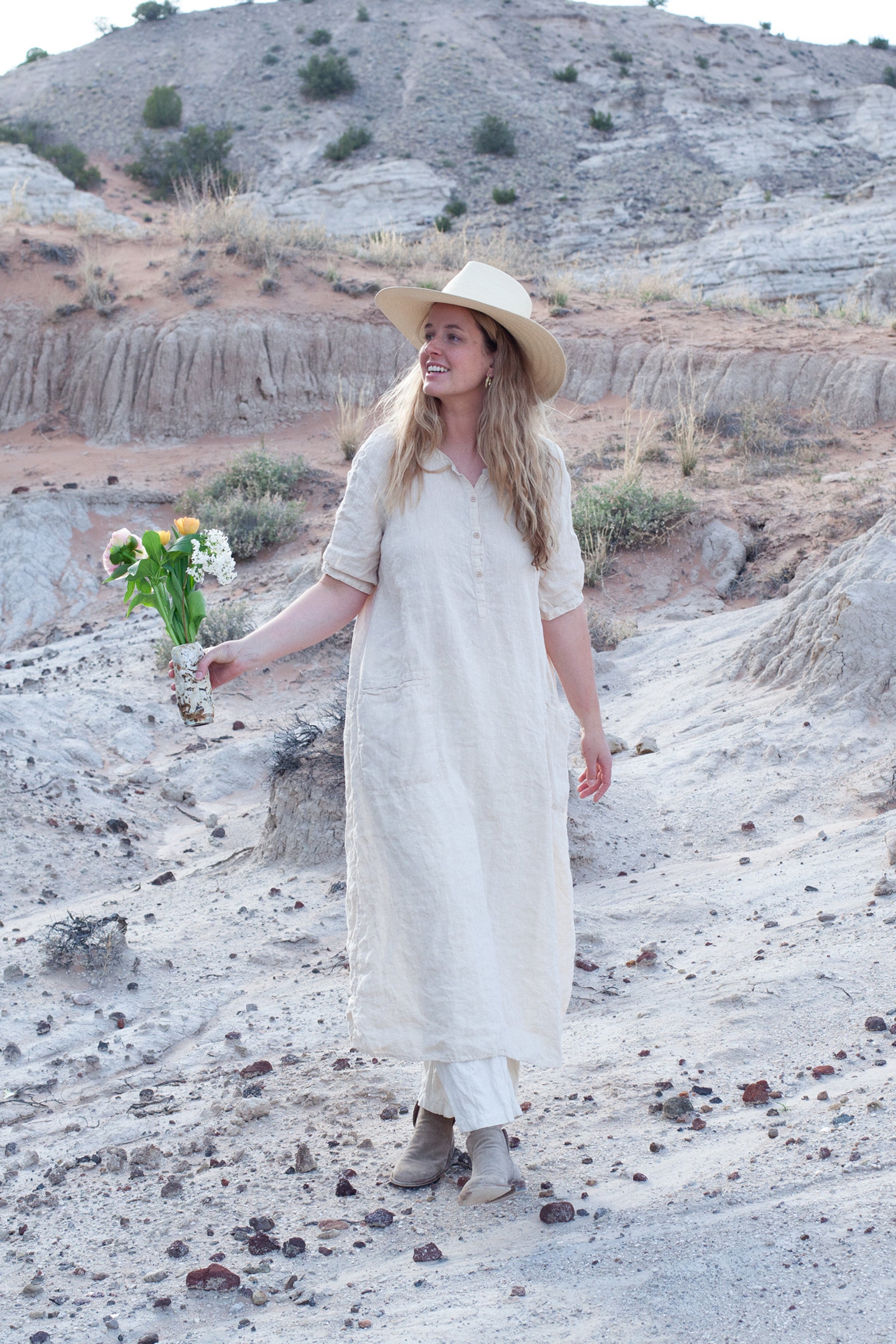 elmer linen dress Reformation Elmer Linen Dress - Porcelain