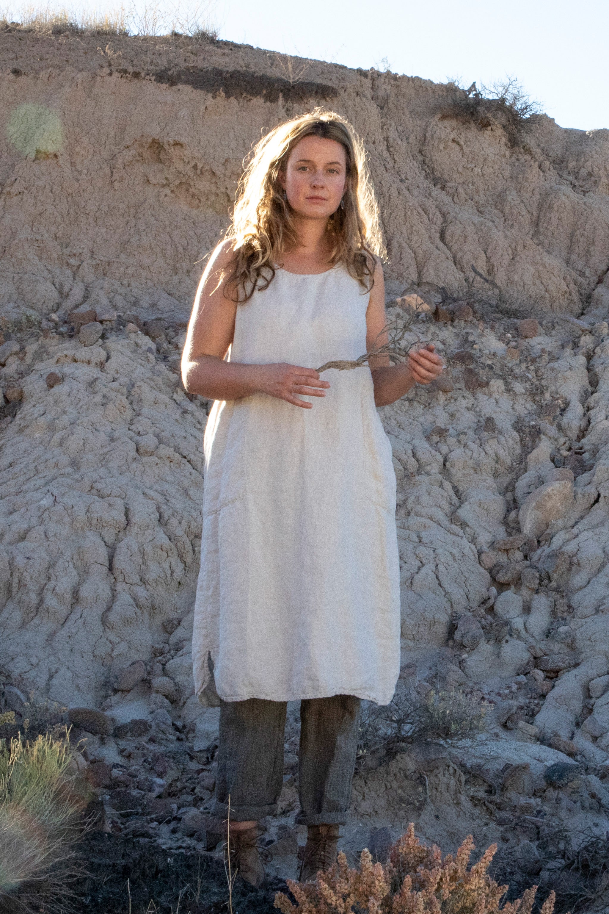 washed linen dress fabric Washed Slub Linen
